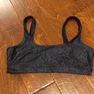 L.A. Hearts by Pacsun black glitter swim top